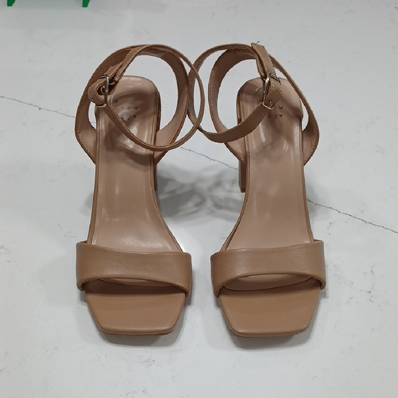 Elegant Tan Women's Block Heel Sandals By A New Day New Without Tags Or Box Sz10 - Picture 3 of 6